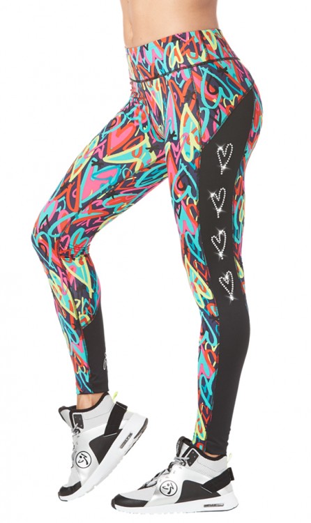 Zumba Panel Ankle Leggings With Swarovski Crystals