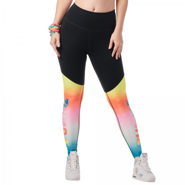 Zumba Dance In Color High Waisted Ankle Leggings